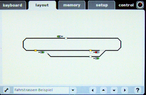 Fahrstrasse im Layout nach Auslösung