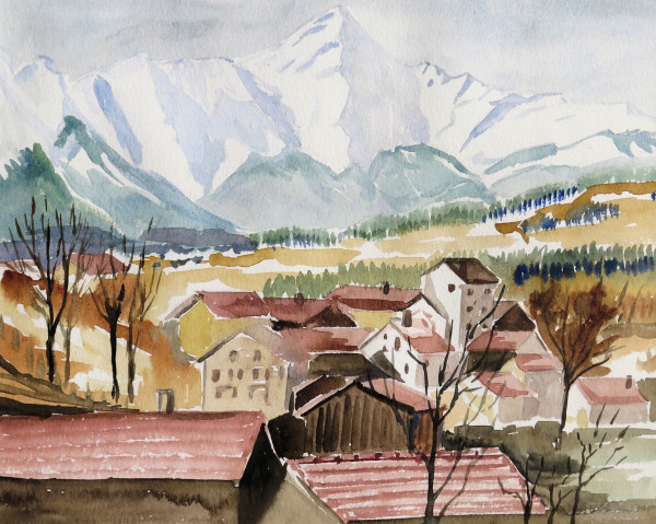 Scharans mit Piz Beverin